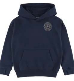 Abercrombie & Fitch Hættetrøje - Navy Blazer m. Print