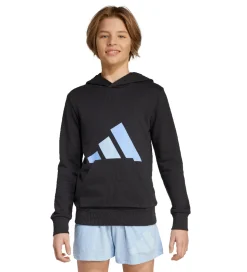 adidas Performance Hættetrøje - Black/Blufus/Globlu m. Logo