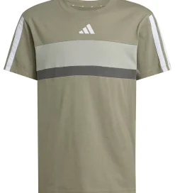 adidas Performance T-Shirt - J 3S TIB T - SILPEB/METGRY/GRESIX