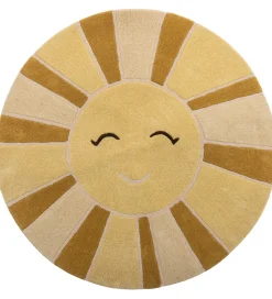 Bloomingville Gulvtæppe - 110 cm - Sun - Uld - Gul