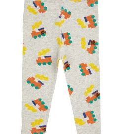 Bobo Choses Leggings - Choo Choo All Over - Light Grey Heather