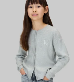 Calvin Klein Cardigan - Strik - Coated - Sølv