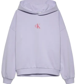 Calvin Klein Hættetrøje - Flower Back - Purple Heather