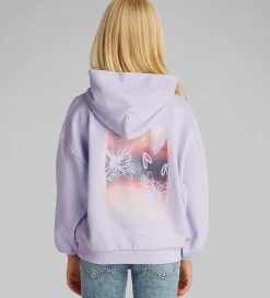 Calvin Klein Hættetrøje - Flower Back - Purple Heather