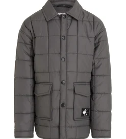 Calvin Klein Termojakke - Quilted Badge - Mørkegrå