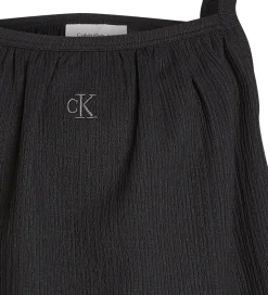 Calvin Klein Top - Rib - Crinkle Strap - Ck Black