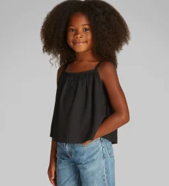 Calvin Klein Top - Rib - Crinkle Strap - Ck Black