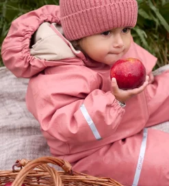 CeLaVi Regndragt m. Fleece - PU - Brick Dust