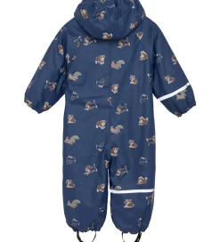 CeLaVi Regndragt m. Fleece - PU - Oceania m. Print