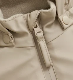 CeLaVi Regndragt m. Fleece - PU - White Pepper