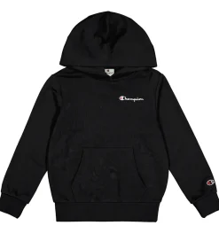 Champion Hættetrøje - Sort m. Logo
