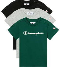 Champion T-shirt - 3-pak - New Oxford Grey Melange