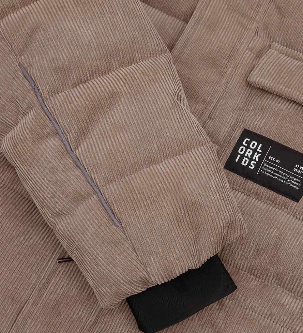 Color Kids Dynejakke - Fløjl - String - Fossil