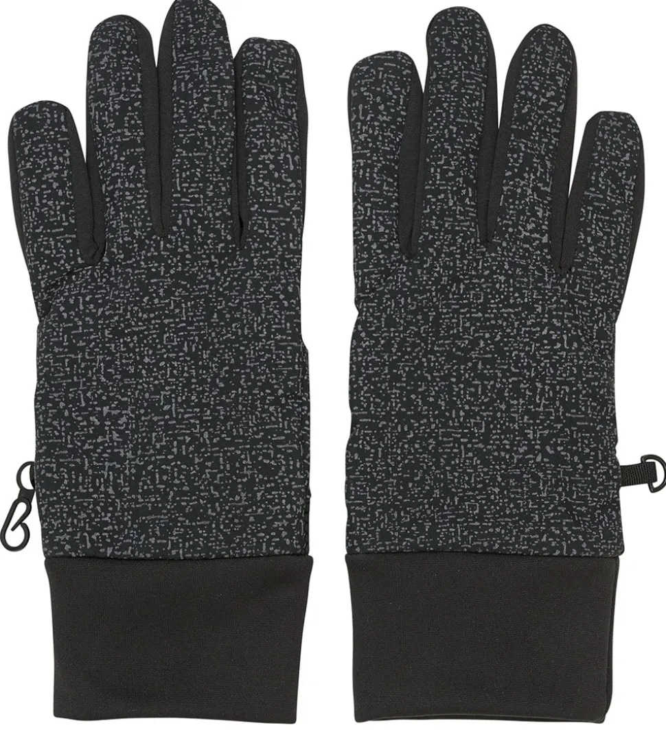 Color Kids Handsker - Softshell - Sort