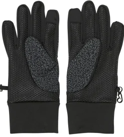 Color Kids Handsker - Softshell - Sort