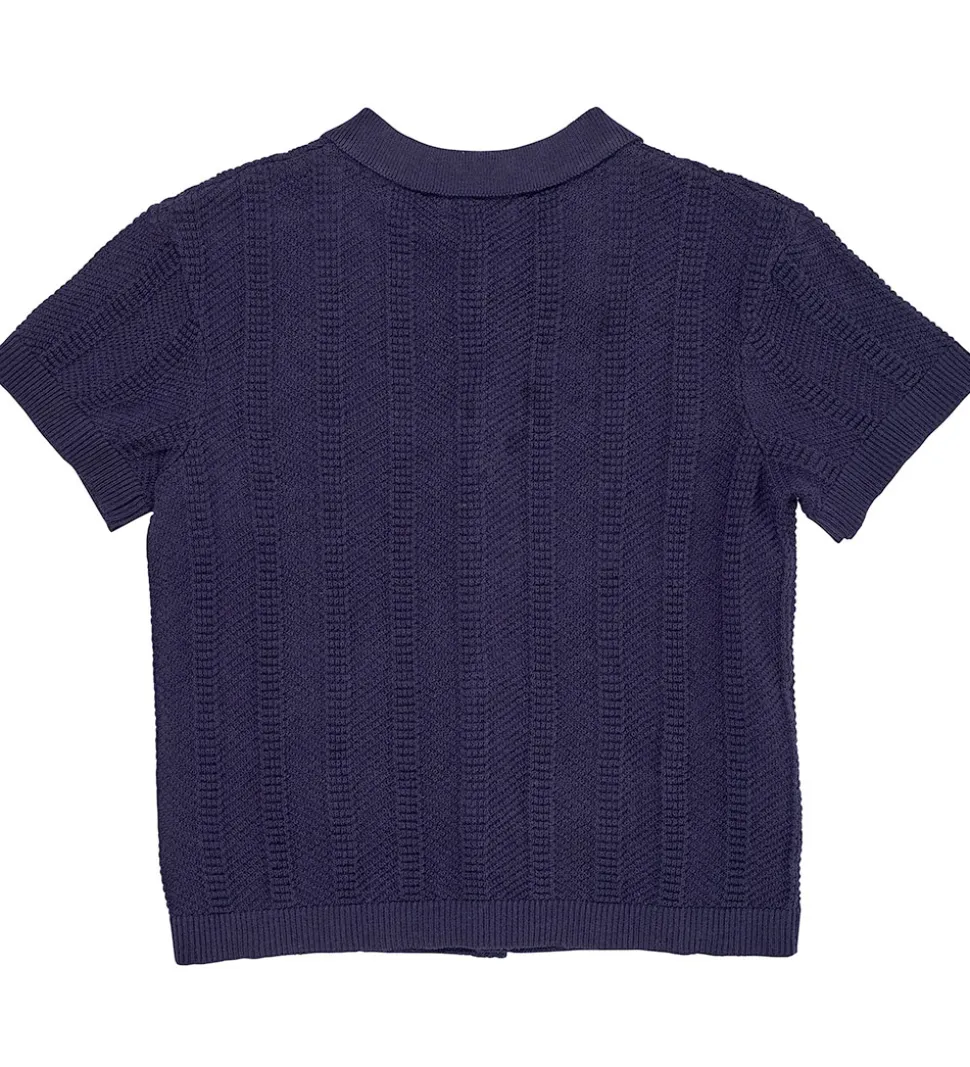 Copenhagen Colors Skjorte k/æ - Strik - Navy