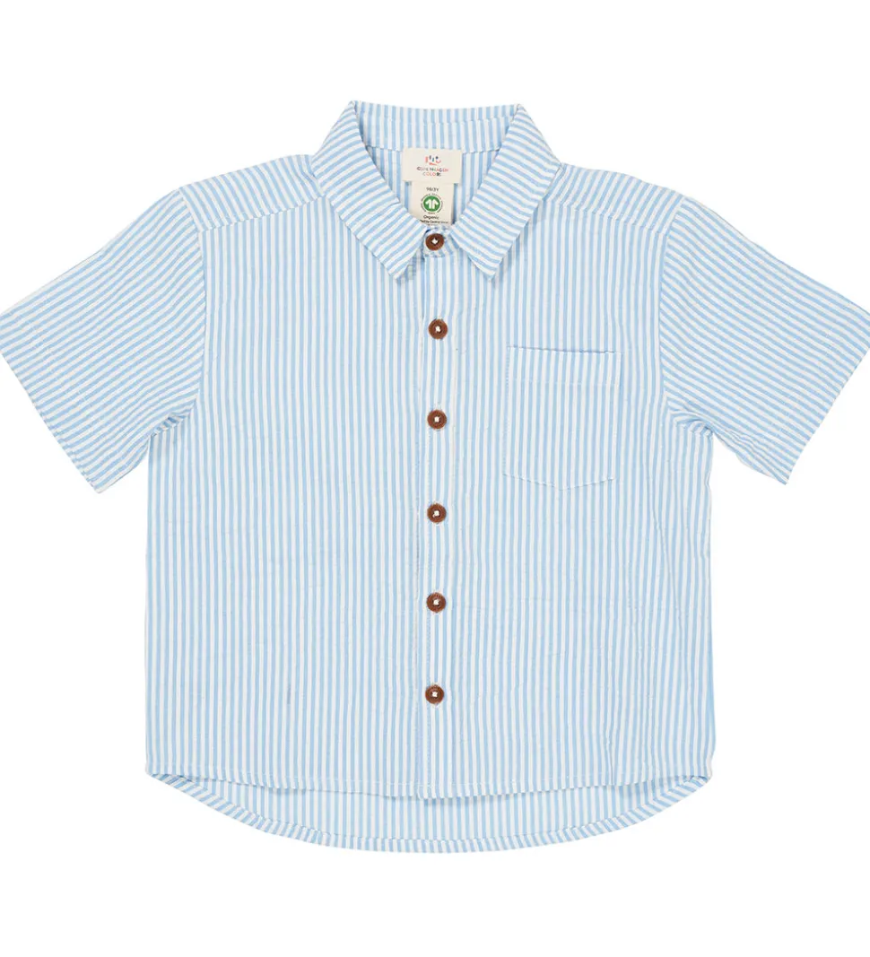 Copenhagen Colors Skjorte - Sky Blue W. Cream Stripe
