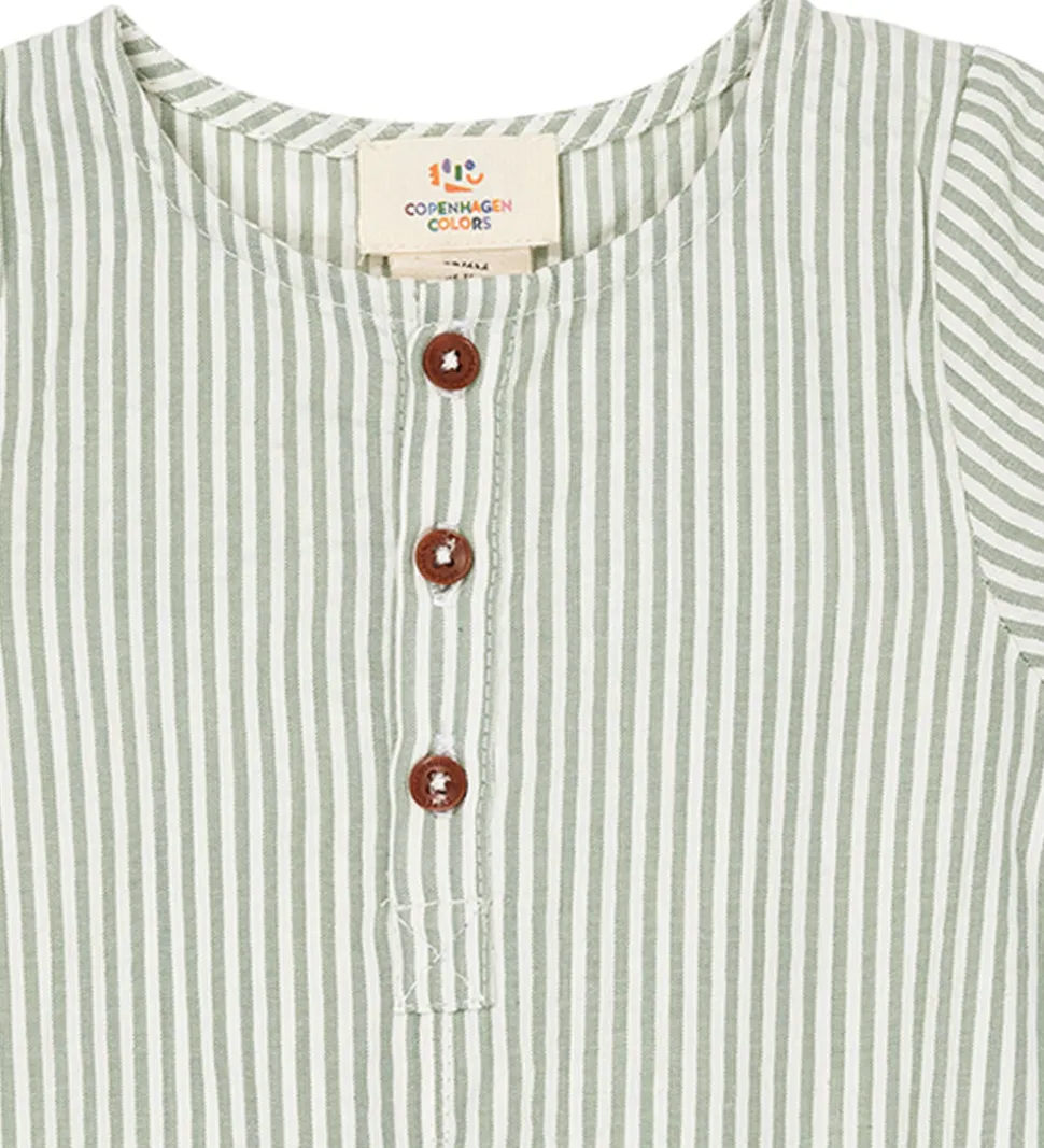 Copenhagen Colors Sommerdragt - Green W. Cream Stripe
