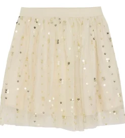 Creamie Nederdel - Tyl - Sequins - Buttercream