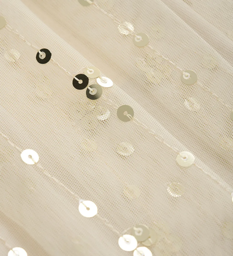 Creamie Nederdel - Tyl - Sequins - Buttercream