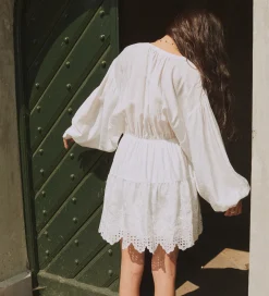 Designers Remix Kjole - Vera Broderie Short - Cream