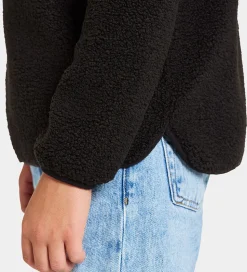 Didriksons Fleecejakke - Teddy - Exa Half Zip - Sort