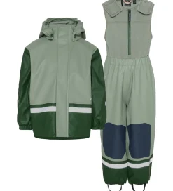 Didriksons Regntøj m. Fleece - PU - Boardman - Light Moss