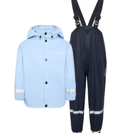 Didriksons Regntøj m. Seler - PU - Slaskeman - Light Sea Blue