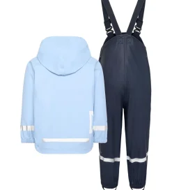 Didriksons Regntøj m. Seler - PU - Slaskeman - Light Sea Blue