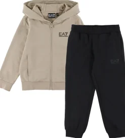 EA7 Sweatsæt - Beige/Sort