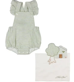 Emporio Armani Gaveæske - Sommerdragt/Nusseklud - Grøn/Hvidstrib