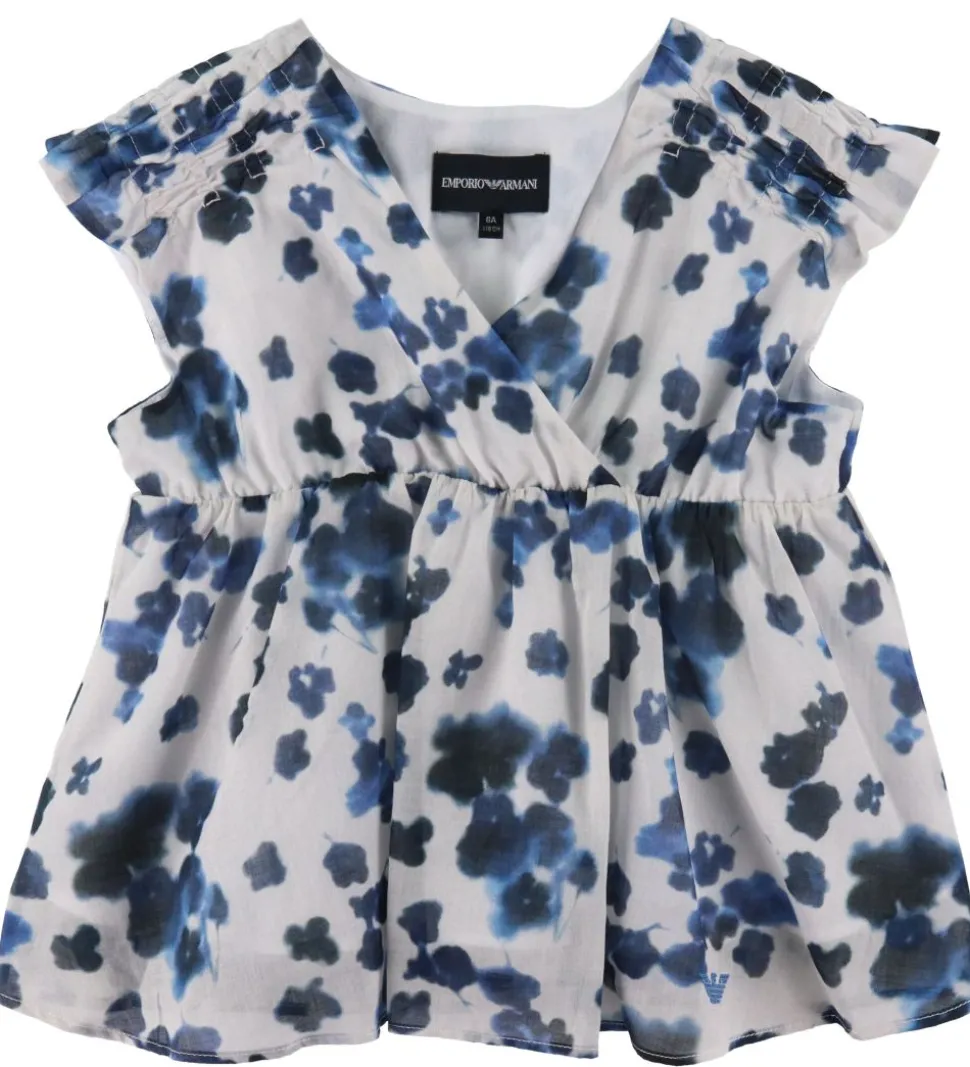 Emporio Armani Top - Hvid/Blåblomstret