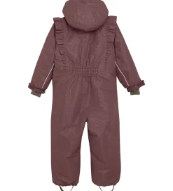 En Fant Flyverdragt - Rosa Taupe m. Guldprikker/Flæser