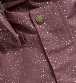 En Fant Flyverdragt - Rosa Taupe m. Guldprikker/Flæser