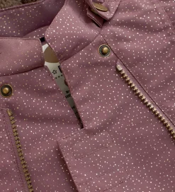 En Fant Flyverdragt - Rose Taupe m. Guldprikker