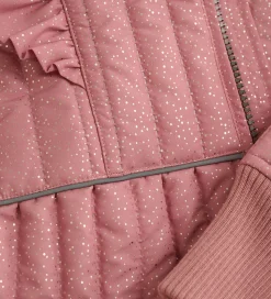 En Fant Termotøj - Old Rose m. Flæser/Glitter