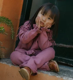 Fliink Bukser - Wide - Strik - Viskoseblanding - Alon - Ash Rose