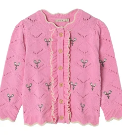 Fliink Cardigan - Strik - Mela Flower - Begonia Pink