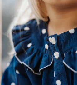 Fliink Skjorte - Fløjl - Dolly - Insignia Blue AOP