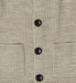 FUB Cardigan - Rib - Strik - Uld - Oat Melange