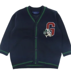 GANT Cardigan - Strik - Dog - Evening Blue