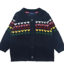 GANT Cardigan - Strik - Heart - Evening Blue