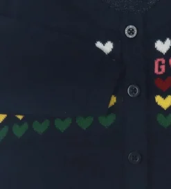 GANT Cardigan - Strik - Heart - Evening Blue