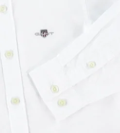 GANT Skjorte - Shield Oxford - Hvid