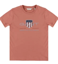 GANT T-shirt - Faded Brick m. Logo