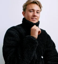 Grunt Fleecejakke - Teddy - GRLaus - Sort