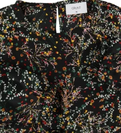 Grunt Kjole - Julle - Black Flower