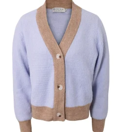 Hound Cardigan - Strik - Rib - Lilla/Beige