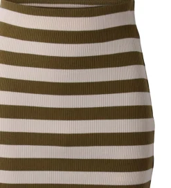 Hound Nederdel - Rib - Armygrøn/Beigestribet