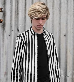 Hound Skjorte - Hvid/Sortstribet